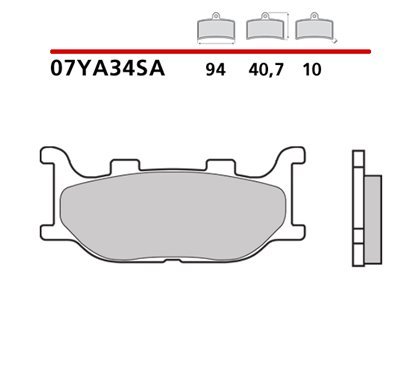 Sintered front brake pads - MQ-07YA34-SA-A
