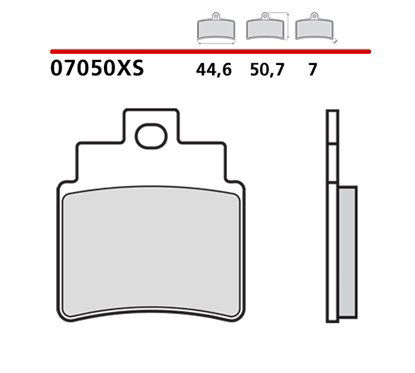 Sintered front brake pads for scooters - MQ-07050-XS-A
