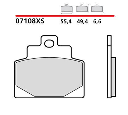 Sintered front brake pads for scooters - MQ-07108-XS-A