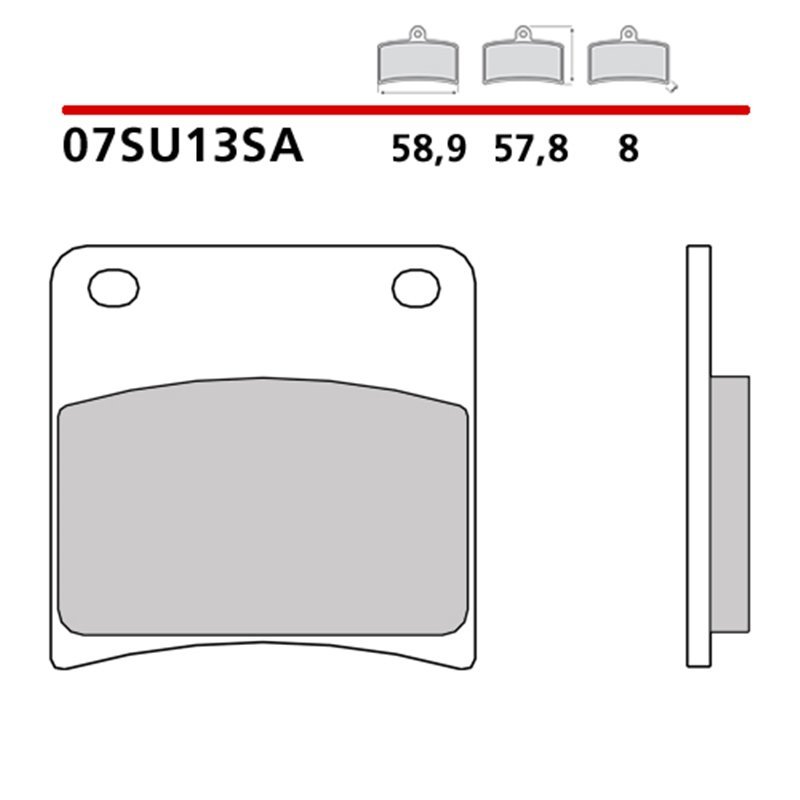 Sintered front brake pads - MQ-07SU13-SA-A