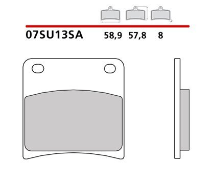Sintered front brake pads - MQ-07SU13-SA-A