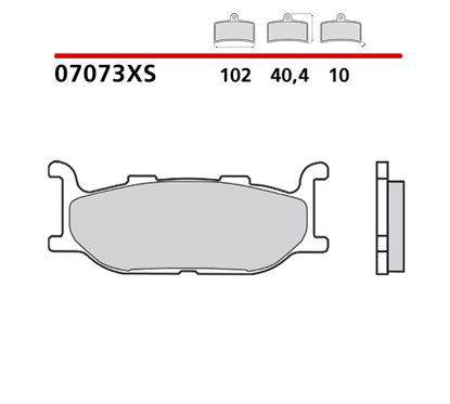 Sintered front brake pads for scooters - MQ-07073-XS-A