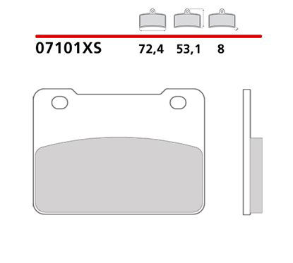 Sintered front brake pads for scooters - MQ-07101-XS-A