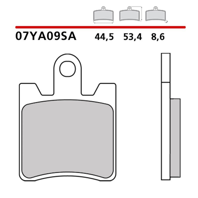 Sintered front brake pads - MQ-07YA09-SA-A