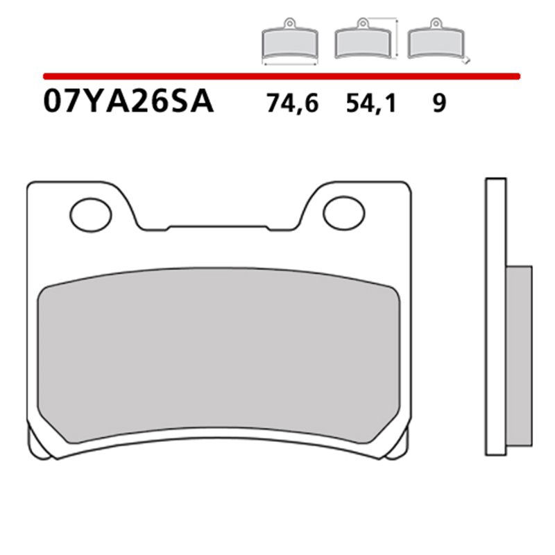Pastiglie freno sinterizzate anteriori - MQ-07YA26-SA-A