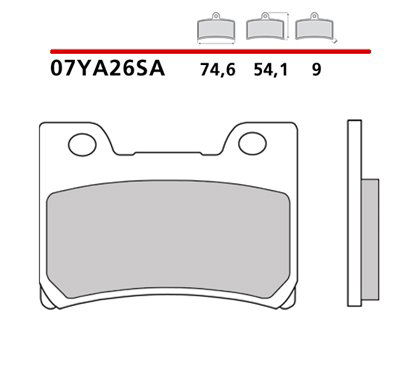 Sintered front brake pads - MQ-07YA26-SA-A