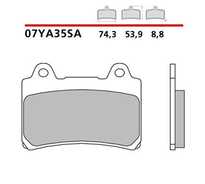Sintered front brake pads - MQ-07YA35-SA-A