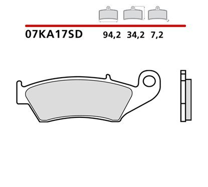 Off-road sintered front brake pads - MQ-07KA17-SD-A