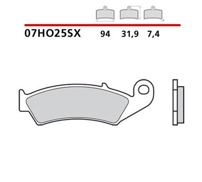 Off-road soft sintered front brake pads - MQ-07HO25-SX-A