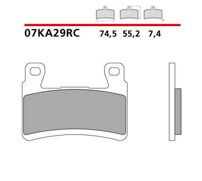 Carbon ceramic front brake pads for track - MQ-07KA29-RC-A