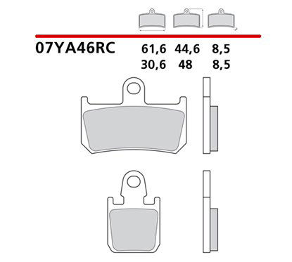 Carbon ceramic front brake pads for track - MQ-07YA46-RC-A