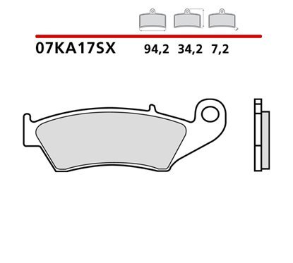 Off-road soft sintered front brake pads - MQ-07KA17-SX-A