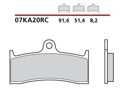 Carbon ceramic front brake pads for track - MQ-07KA20-RC-A