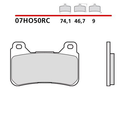 Carbon ceramic front brake pads for track - MQ-07HO50-RC-A