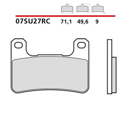 Carbon ceramic front brake pads for track - MQ-07SU27-RC-A