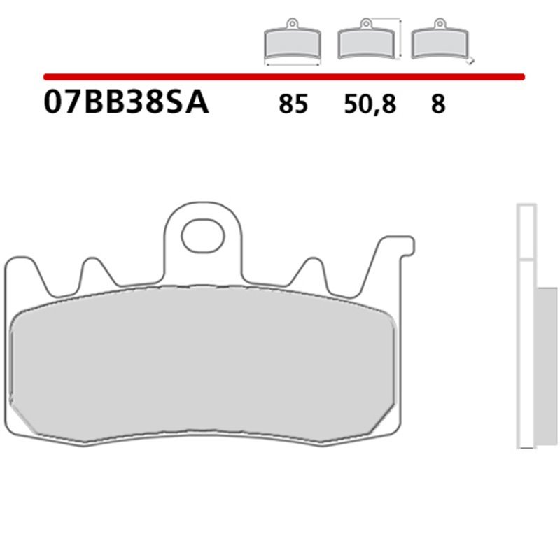 Sintered front brake pads - MQ-07BB38-SA-A