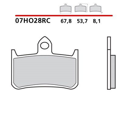 Carbon ceramic front brake pads for track - MQ-07HO28-RC-A