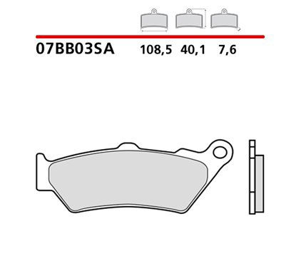 Sintered front brake pads - MQ-07BB03-SA-A