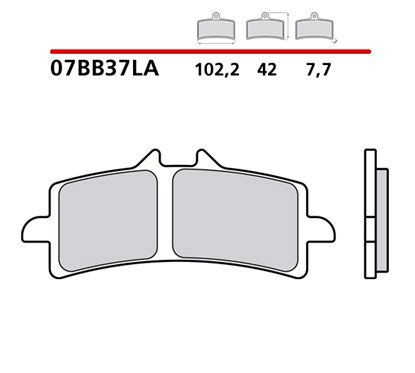 Tourist sintered front brake pads - MQ-07BB37-LA-A