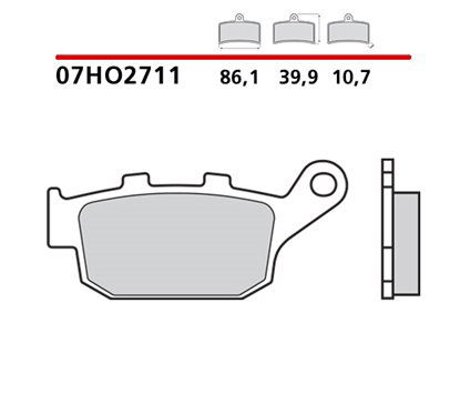 Rear brake pads - MQ-07HO27-11-P