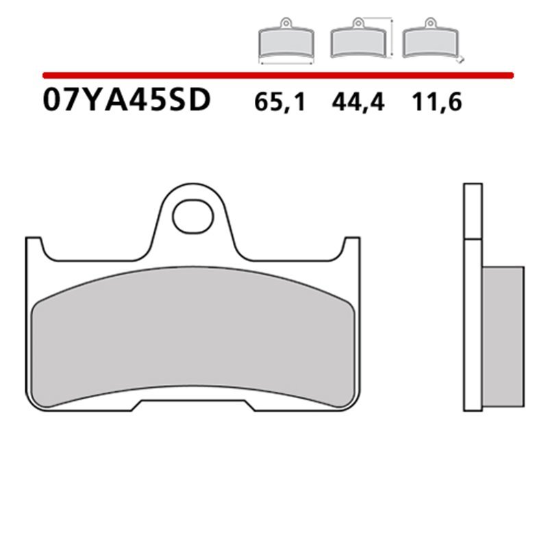 Off-road sintered rear brake pads - MQ-07YA45-SD-P