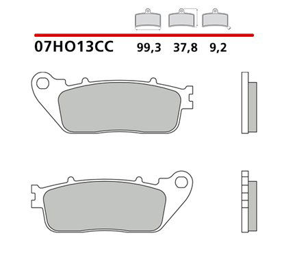 Organic rear brake pads - MQ-07HO13-CC-P