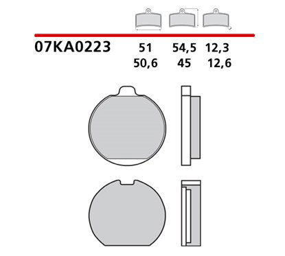 Rear brake pads - MQ-07KA02-23-P