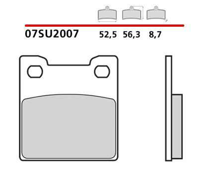 Organic rear brake pads - 07SU2007-CC-P