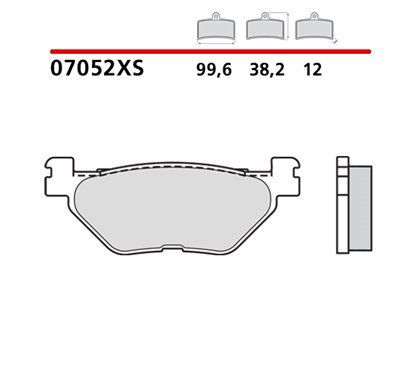 Sintered rear brake pads for scooters - MQ-07052-XS-P