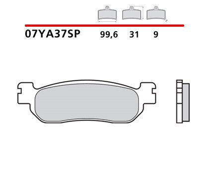Sintered rear brake pads - MQ-07YA37-SP-P