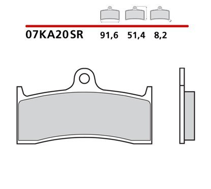 Soft sintered front brake pads - MQ-07KA20-SR-A
