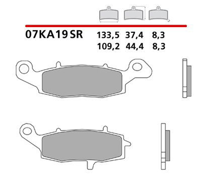 Soft sintered front brake pads - MQ-07KA19-SR-A