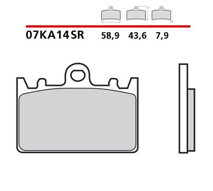 Soft sintered front brake pads - MQ-07KA14-SR-A