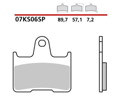 Sintered rear brake pads - MQ-07KS06-SP-P Brembo