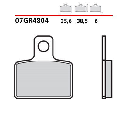 Rear brake pads - 07GR4804-CC-P Brembo
