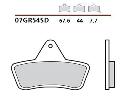Off-road sintered rear brake pads - MQ-07GR54-SD-P Brembo
