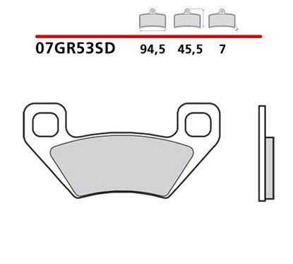 Off-road sintered rear brake pads - MQ-07GR53-SD-P Brembo