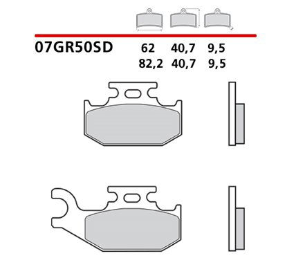 Off-road sintered rear brake pads - MQ-07GR50-SD-P Brembo