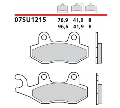 Rear brake pads - MQ-07SU12-15-P Brembo
