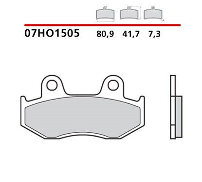 Rear brake pads - 07HO1505-CC-P Brembo
