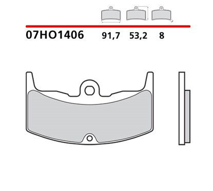 Rear brake pads - 07HO1406-CC-P Brembo