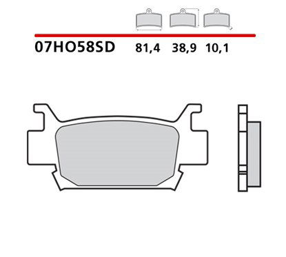 Off-road sintered rear brake pads - MQ-07HO58-SD-P Brembo