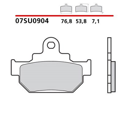 Rear brake pads - 07SU0904-CC-P Brembo