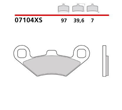 Sintered rear brake pads for scooters - MQ-07104-XS-P Brembo