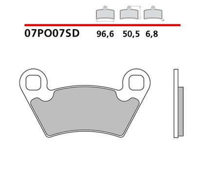 Off-road sintered rear brake pads - MQ-07PO07-SD-P Brembo