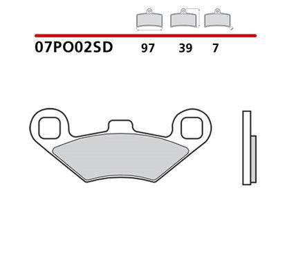 Off-road sintered rear brake pads - MQ-07PO02-SD-P Brembo