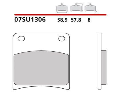 Rear brake pads - 07SU1306-CC-P Brembo