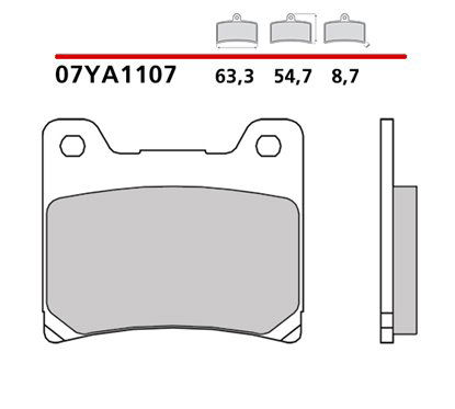 Rear brake pads - 07YA1107-CC-P Brembo