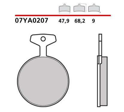 Rear brake pads - 07YA0207-CC-P Brembo