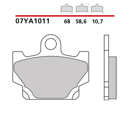 Rear brake pads MQ-07YA10-11-P Brembo
